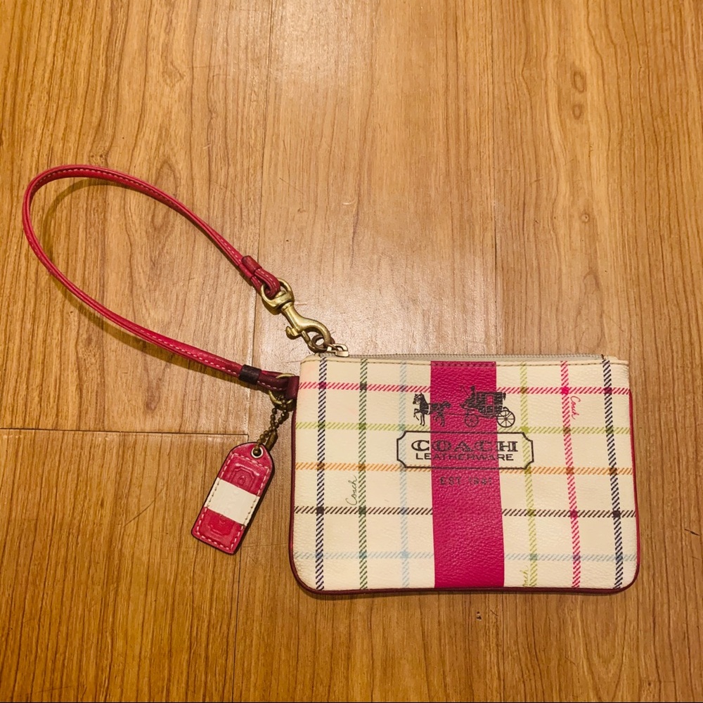 Coach wristlet pink and cream - Picture 2 of 6